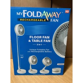 My Foldaway 2-in-1 Unique Foldable and Portable Rechargeable Floor and Table Fan