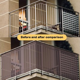 Balcony Safety Net for Kids Banister Guard-10ft x 3ft Child Safety Net, Balcony Mesh Screen for Pets, Dogs, Cats, Toys - Stair Railing Baby Proof (Black)