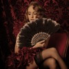 Mwoot Embroidered Flower Marabou Feather Fan, 1920s Vintage Style Folding