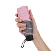Mini Compact Travel Umbrella with Reflective Safety Stripes,Portable Folding Design