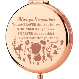 KEYCHIN Mary Umbrella Pocket Mirror Mary Fans Gift You are Braver Stronger Smarter Than You Think Mary Compact Mirror for Women Girls (Mary Always-RG)