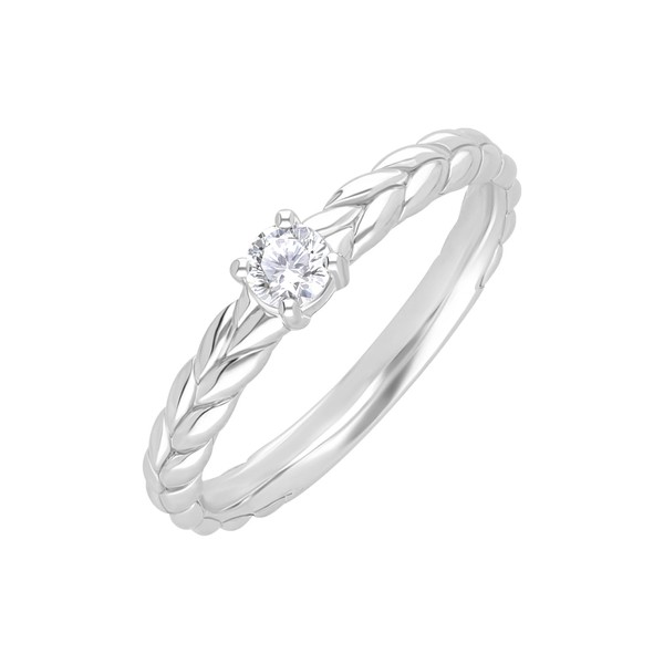 Ivy Gems Sterling Silver 0.17 Carat Lab Grown Diamond 3.5mm