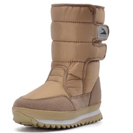 DADAWEN Women's Waterproof Frosty Snow Boot Khaki US Size 10