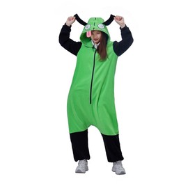 VEECOOCOS Zim Cosplay Costume Adult Zim Onesie Pajamas-L Green