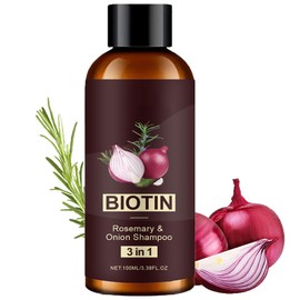 Onion Biotin and Rosemary Shampoo, Onion Shampoo Moisturizing Hair Care with Onion Extract and Biotin Increase Hydration and Shine, Travel Size Suitable for All Hair Type 3.38 Fl Oz