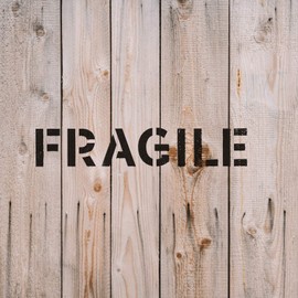 Fragile Word Stencil - Reusable Stencils for Painting - Create DIY Fragile Word Home Decor