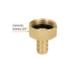Truper CF-1/2B, Conector sencillo 1/2", hembra, de latón maquinado