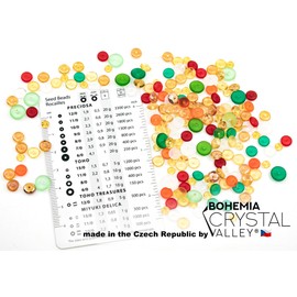 0.88oz (25g) Limited Mix of Czech Glass Spacer Beads Round Space Disc, Size & Color Mix, Spacers 01