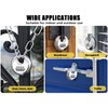 DELSWIN 4 Digit Combination Lock Disc Padlock with Hardened Steel