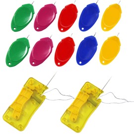 Needle Threaders for Hand Sewing, 2 Pcs Automatic Needle Threader with 24 Pcs Plastic Simple Needle Threader Yarn Embroidery Floss Sewing Accessories