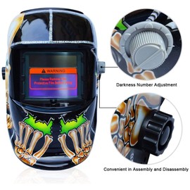 TEKWARE Welding Helmet Solar Power Auto Darkening Hood Welder Mask Breathable Grinding Helmets with Adjustable Shade Range