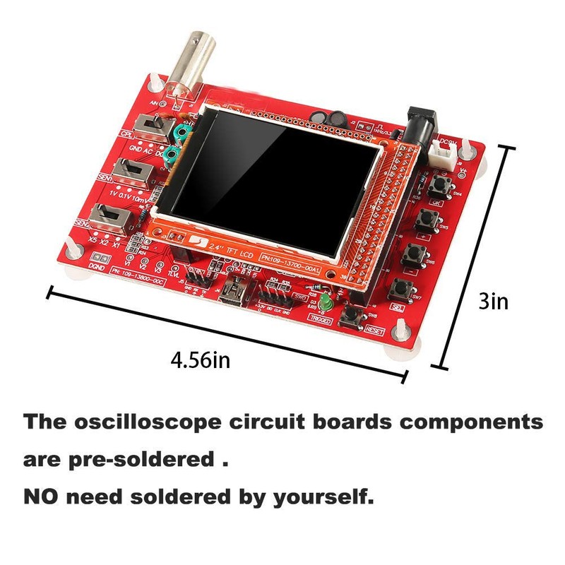 DSO 138 Oscilloscope Kit Open Source with Probe 2.4" TFT