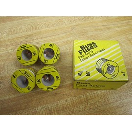 Bussmann W-30 Plug Fuse W30 (Pack of 4)