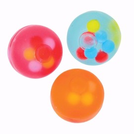 Raymond Geddes Atom Smash Focus Stress Balls (Pack of 24) - Assorted Squeeze Fidget Balls with Swirling Orbs - Squishy Novelty Toys for Kids