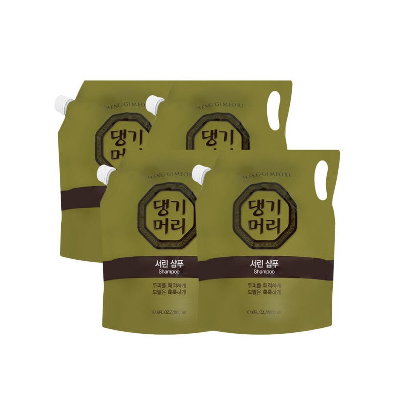 Seorin 댕기머리 서린 대용량 샴푸 2000ml x 4개 리필용 한방샴푸