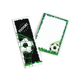 12 Pads + 12 Bookmarks + 12 Gift Bags + 12 Stickers Football Football Party Bag Guest Gift for Birthday Children's Birthday Boys