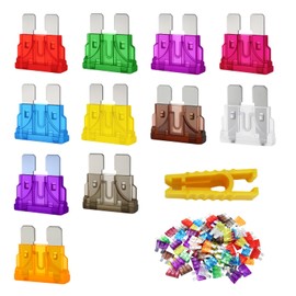 70 Piece Car Fuse Set, Blade Fuses Car Mini, Car Fuse Set Mixed with 2A 3A 5A 7.5A 10A 15A 20A 25A 30A 35A 40A and Fuse Puller for Car, Motorhome, Truck, Motorcycle
