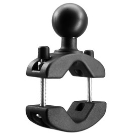 WINDFRD Aluminum Grab Bar Clamp Mount Base with 1.5'' Ball for Rails 1.18'' to 2'' in Diameter, Compatible with RAM Mounts C Size 1.5 Inch Ball Double Socket Arm