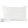 Fybres Pillow Cases Pack of 4 White -90gsm Microfiber Emboss