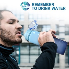 CodiCile Sports Water Bottle, 1 Litre, BPA-Free Tritan Water Bottle with Lid and Leak-Proof, Suitable for Gym, School, Cycling, Outdoor, Sports, Fitness