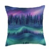 Aurora Borealis Northern Lights Throw Pillow