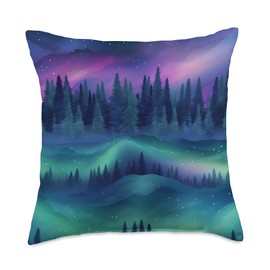 Aurora Borealis Northern Lights Throw Pillow