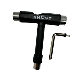 Skate Tool All-in-One, Multi-Function Portable Skateboard T Tools Accessory - with T-Type Allen Key and L-Type Phillips Head Wrench Screwdriver (Black)