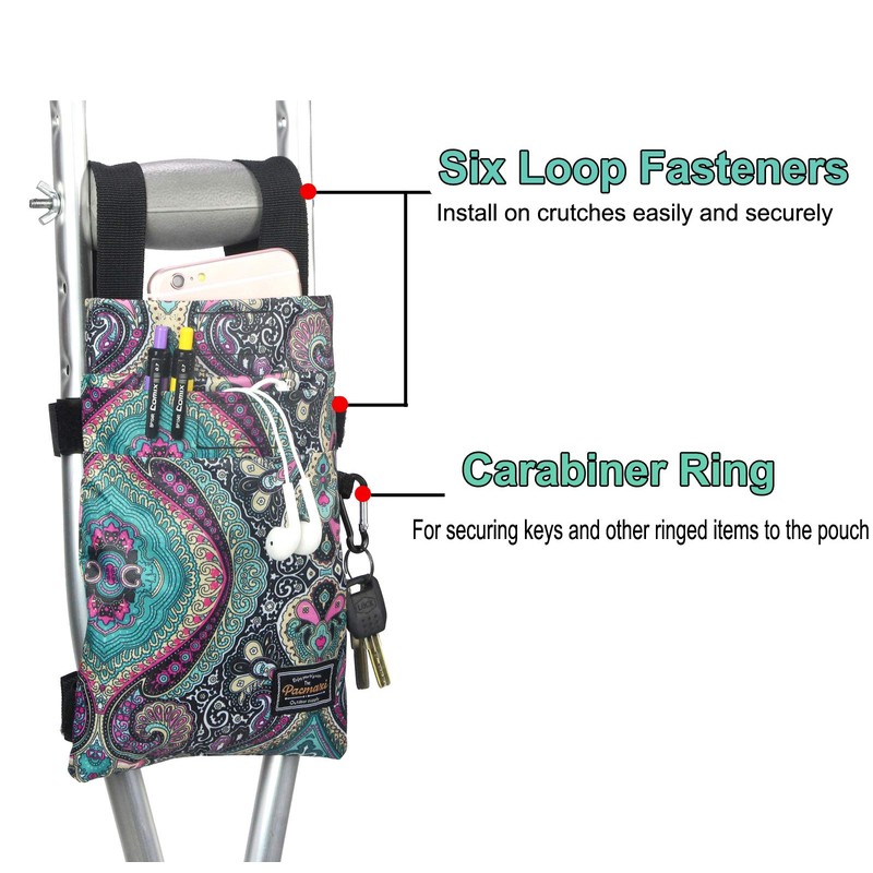 Crutch Bag Universal Crutches Accessory Crutch Carryon Pouch Universal Crutch