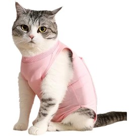Dog Recovery Suit, Dog Surgical Recovery Suit, Breathable Dog Onesie for Surgery Abdominal Wounds, Dog Cone E-Collar Alternative for Male Female Anti Licking (Pink, Large)
