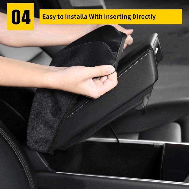 AOMSAZTO Armrest Covers for 2017-2022 CR-V Honda Black