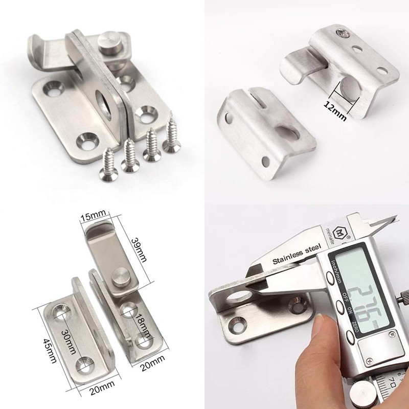 YUOIP® Hasp Latch Gate Bolt Lock Gate Latch Door Bolt