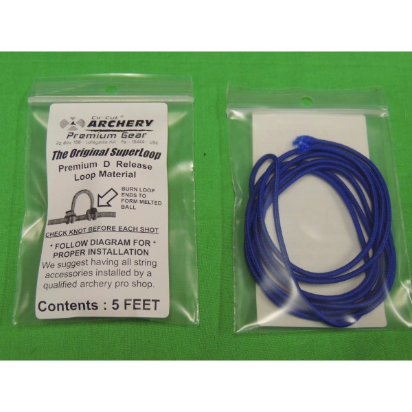 Cir-Cut Archery 60" PACK BLUE SuperLoop RELEASE NOCKING NOCK D