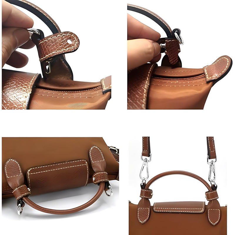 DEVPSISR Leather Strap Suitable for Longchamp Handbag,Crossbody Adjustable Shoulder Strap