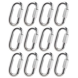 YoYo-Home Carabiner, 304 Stainless Steel, Ring Catch, Quick Link, Carabiner, Connecting Buckle, Hook, Keychain, Fixed Chain, Multifunctional, Outdoor Hook (4.7, 1.6 inches (12, 4 cm)