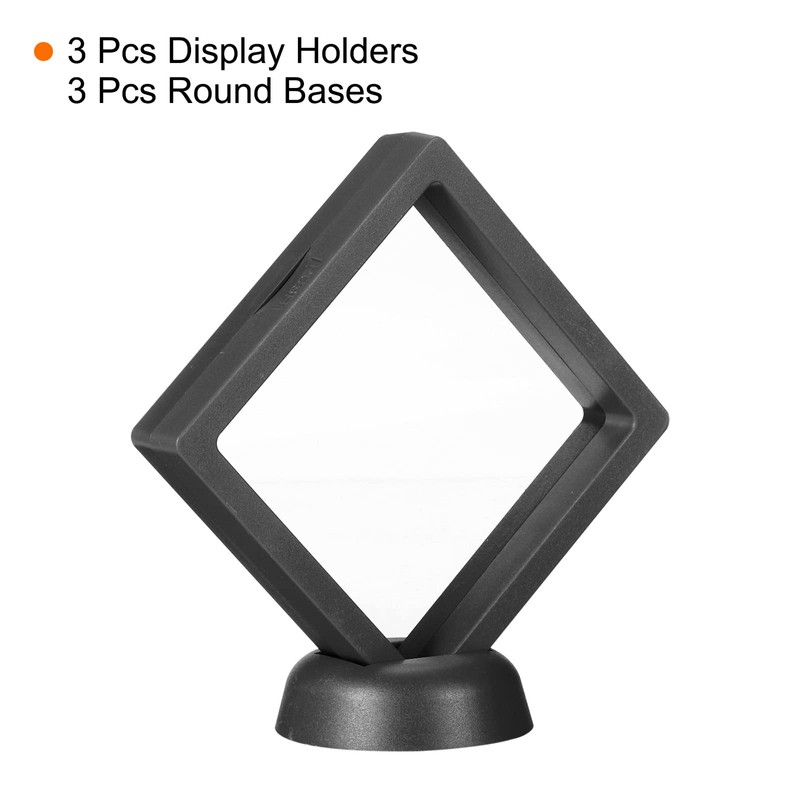 PATIKIL 3.5" x 3.5" 3D Floating Display Case, 3 Pack