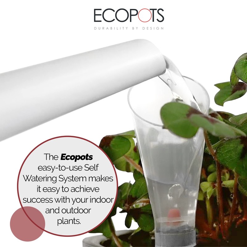 Ecopots Amsterdam Round Indoor Plant Self Watering System for 12"
