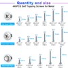 mxuteuk 440PCS #8#10 Self Tapping Screws for Metal 410 Stainless