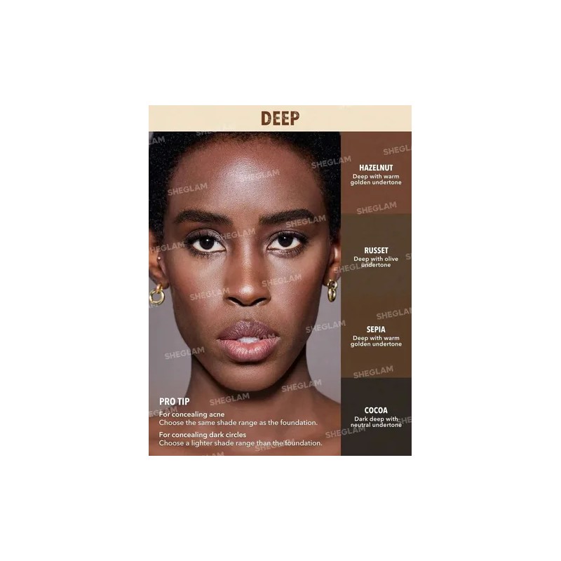 SHEGLAM Perfect Skin Corrector de Alta Cobertura - Hazelnut