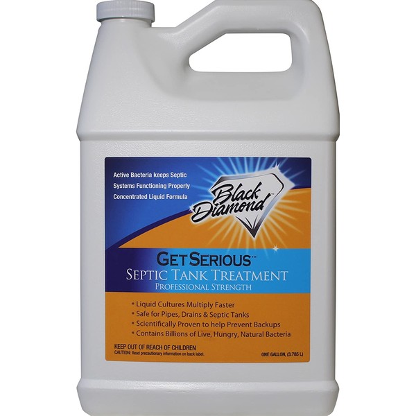 GET SERIOUS Septic Tank Treatment Liquid Natural Enzymes for Residential, Commercial, Industrial, RV’s Systems (1-Gallon)