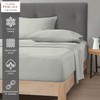 Pizuna Cotton Percale King Size Fitted Sheets Silver,100% Long Staple