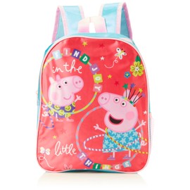 TDL Girls Favourite Pig Pink Hula Backpack Childrens Character Bag Kids School Rucksack Satin Carry Bags