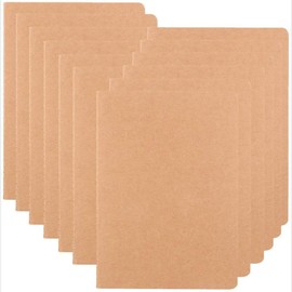 YOOMONA 12 Kraft Paper Blank Notebook, Unlined Diaries, Sketchbooks for the Classroom, Party Favours, Kraft Cover