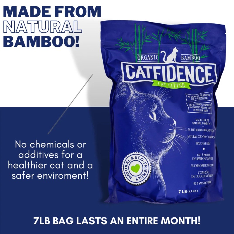 The Original Poop Bags Catfidence Cat Litter 7-lb Organic Bamboo