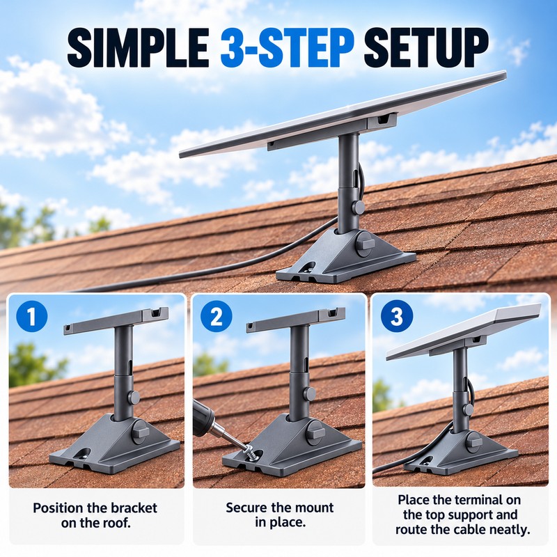 Starlink Gen 3 Wall Mount Kit for Satellite Dish Installation
