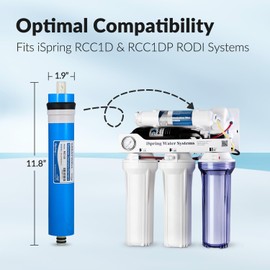 iSpring Greatwell MC150 RO Membrane Reverse Osmosis Replacement water Filter for RCC1D & RCC1DP RODI Water Filtration System, 150 GPD