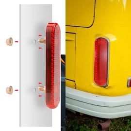 BANTI Reflectors Cat's Eye Rear Reflector Pendant Set for Bicycle Motorcycle Scooter 4 Pieces Cat's Eye with M5 Screws Rectangular Reflector Rear Red E4