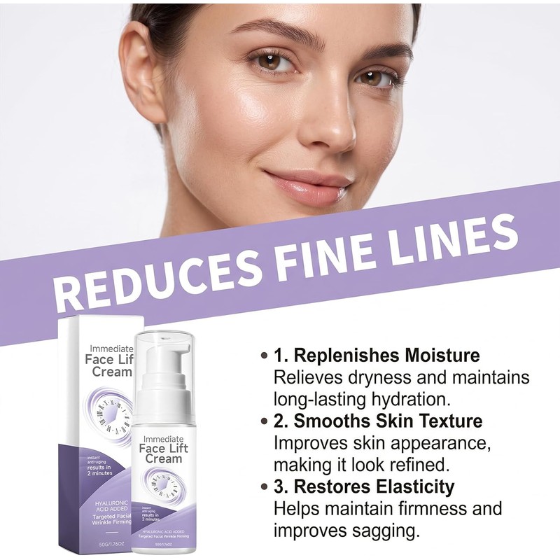 Crema de Lifting Facial Instantáneo, Antienvejecimiento E Hidratante (3PCS)