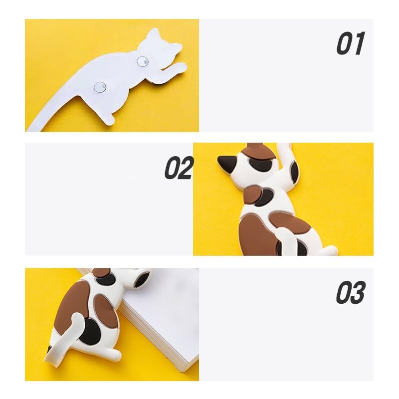 WOVTE Magnetic Hook, Cat Tail, Hook, Set of 7, 3D