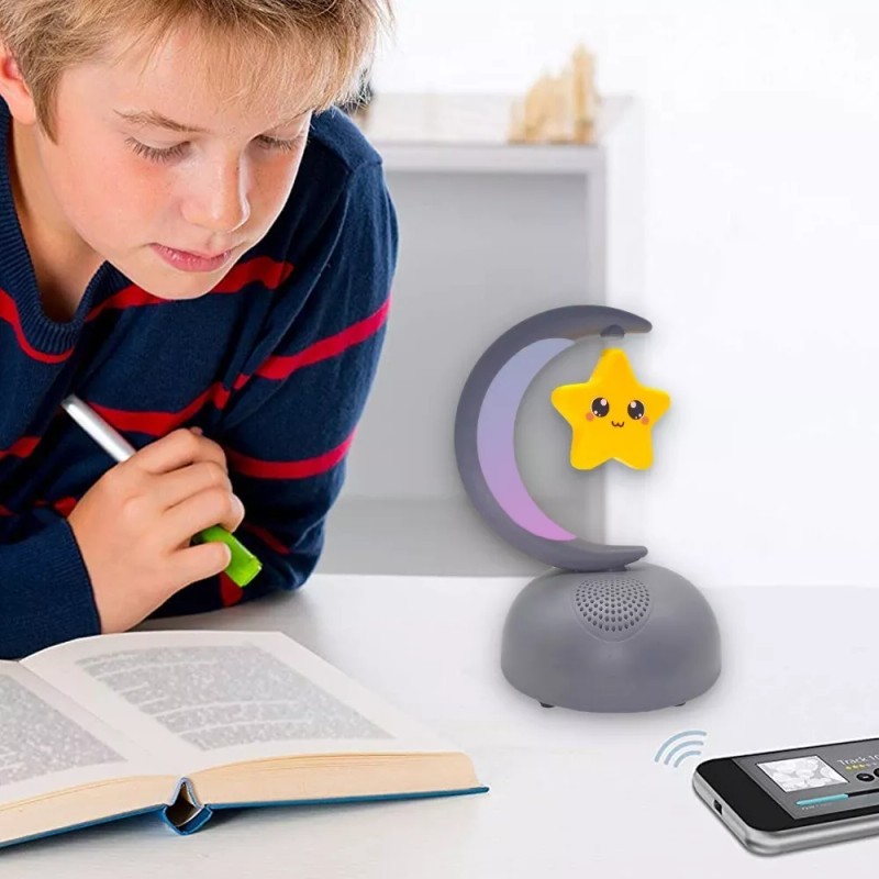 Maíz Bocina Bluetooth Luces Led Recargable Radio Fm Infantil Luna