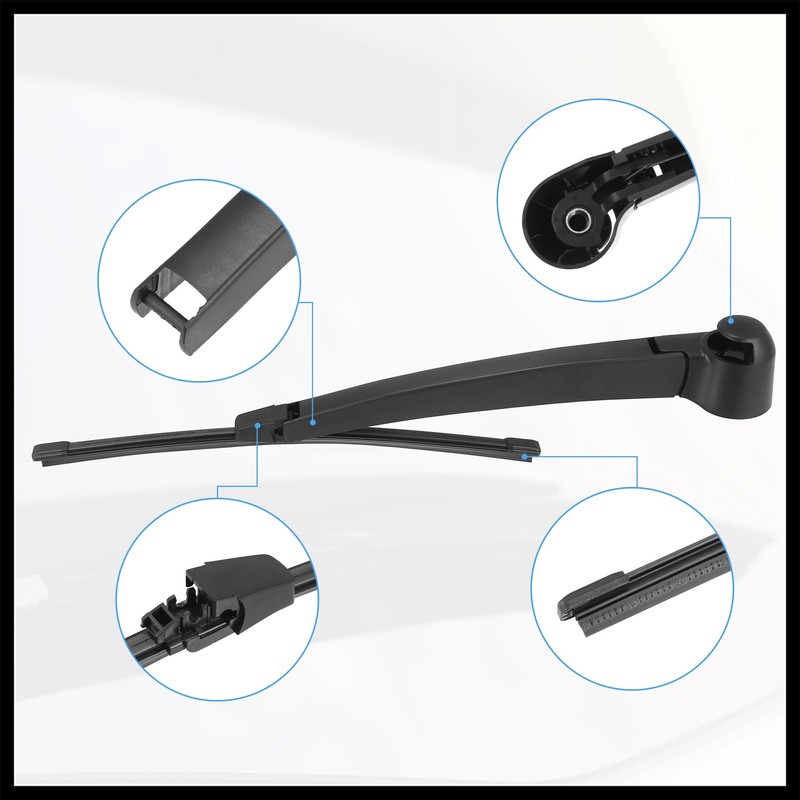Hihaha Rear Windshield Wiper Blade Arm Assembly for VW Passat